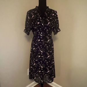 Ruffle trim floral dress